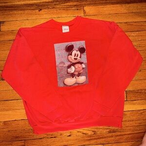 Disney Red Sweatshirt with Mickey Mouse Design